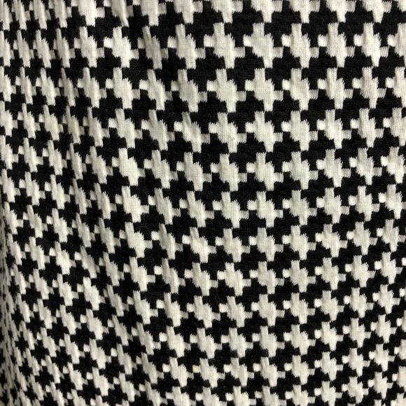 WHBM black white drop waist houndstooth skirt dress size 8 - Picture 5 of 16
